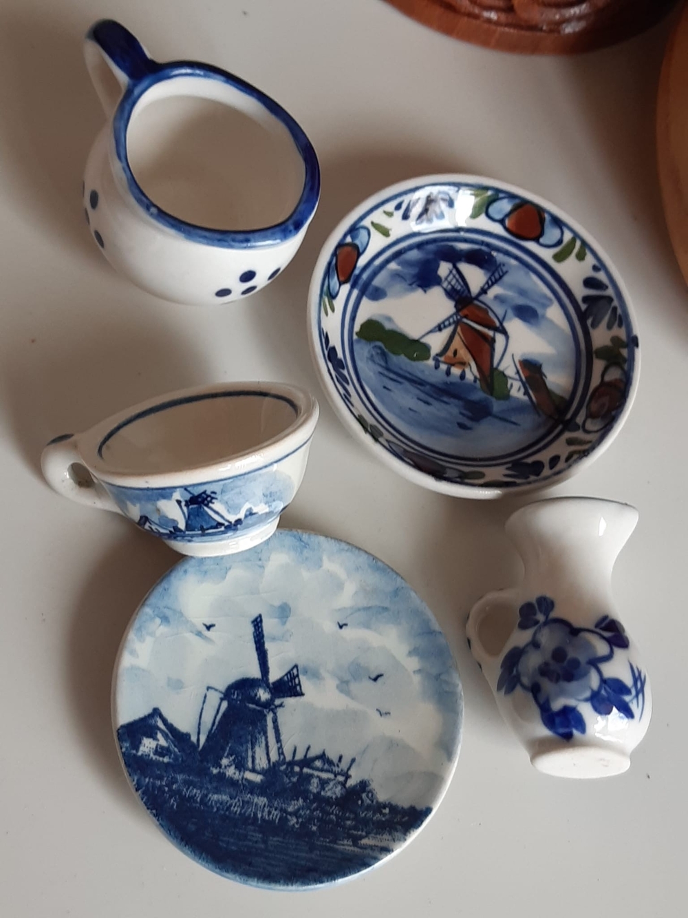Handpainted Delft Blue Ceramic Miniatures